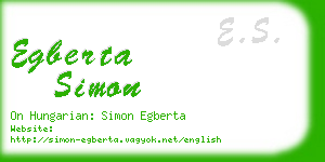 egberta simon business card